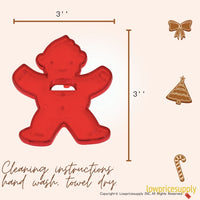 50 Pack Vintage Style Gingerbread Boy Cookie Cutter, Christmas Cookie Cutters, Christmas Baking Supplies