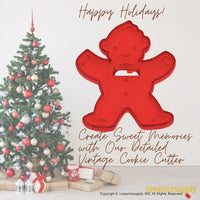 50 Pack Vintage Style Gingerbread Boy Cookie Cutter, Christmas Cookie Cutters, Christmas Baking Supplies