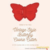 50 Pack Vintage Style Butterfly Cookie Cutter, Christmas Cookie Cutters, Christmas Baking Supplies