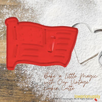 50 Pack Vintage Style Flag Cookie Cutter, Christmas Cookie Cutters, Christmas Baking Supplies