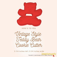 50 Pack Vintage Style Teddy Bear Cookie Cutter, Christmas Cookie Cutters, Christmas Baking Supplies