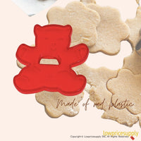 50 Pack Vintage Style Teddy Bear Cookie Cutter, Christmas Cookie Cutters, Christmas Baking Supplies
