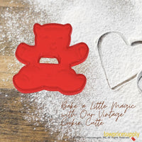 50 Pack Vintage Style Teddy Bear Cookie Cutter, Christmas Cookie Cutters, Christmas Baking Supplies