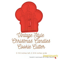 50 Pack Vintage Style Christmas Candles Cookie Cutter, Christmas Cookie Cutters, Christmas Baking Supplies