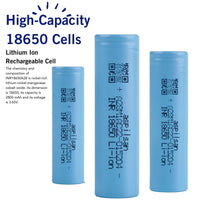50 PCS 18650 Rechargeable Battery Lithium 3.7V Batteries for Flashlights Headlamp WHOLESALE
