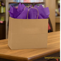 250 CASE Large 16"L X 6"W X 12.5"H Kraft Paper Shopping Bags Multi Purpose Retail Paper Bags For Pop Up Shops, Events, And Trade Shows