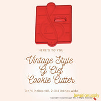 50 Pack Vintage Style G Clef Cookie Cutter, Christmas Cookie Cutters, Christmas Baking Supplies