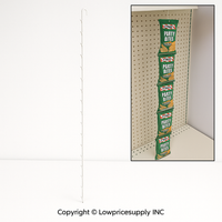 50 Case WHITE 42" Length with 15 Clips Metal Single Strip Hanging Hanging Snack Strip Display Rack – Made in USA | Retail Hanging Treats Display Rack | Retail Rack for Chips, Candy, & Snacks & Potato Chip Display Rack
