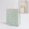 100 CASE Small 5"L X 3.5"D X 8.5"H Daisy Paper Shopping Bags Bulk Shopping Bags With Handles For Small Business Retail, Boutiques, And Gift Packaging