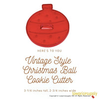 50 Pack Vintage Style Christmas Ball Cookie Cutter, Christmas Cookie Cutters, Christmas Baking Supplies