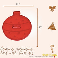 50 Pack Vintage Style Christmas Ball Cookie Cutter, Christmas Cookie Cutters, Christmas Baking Supplies