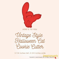 50 Pack Vintage Style Halloween Cat Cookie Cutter, Christmas Cookie Cutters, Christmas Baking Supplies