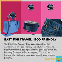 40 PCS Premium SNEAKERS CARE Wipes for Athletic Shoes & Gear