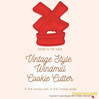 50 Pack Vintage Style Windmill Cookie Cutter, Christmas Cookie Cutters, Christmas Baking Supplies