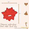 50 Pack Vintage Style Poinsetta Cookie Cutter, Christmas Cookie Cutters, Christmas Baking Supplies