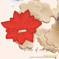 50 Pack Vintage Style Poinsetta Cookie Cutter, Christmas Cookie Cutters, Christmas Baking Supplies
