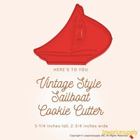 50 Pack Vintage Style Sailboat Cookie Cutter, Christmas Cookie Cutters, Christmas Baking Supplies