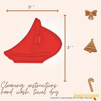 50 Pack Vintage Style Sailboat Cookie Cutter, Christmas Cookie Cutters, Christmas Baking Supplies