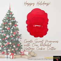 50 Pack Vintage Style Santa Face Cookie Cutter, Christmas Cookie Cutters, Christmas Baking Supplies