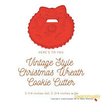 50 Pack Vintage Style Christmas Wreath Cookie Cutter, Christmas Cookie Cutters, Christmas Baking Supplies