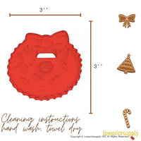 50 Pack Vintage Style Christmas Wreath Cookie Cutter, Christmas Cookie Cutters, Christmas Baking Supplies