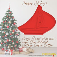 50 Pack Vintage Style Sailboat Cookie Cutter, Christmas Cookie Cutters, Christmas Baking Supplies