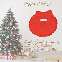 50 Pack Vintage Style Christmas Wreath Cookie Cutter, Christmas Cookie Cutters, Christmas Baking Supplies