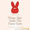 50 Pack Vintage Style Rabbit Face Cookie Cutter, Christmas Cookie Cutters, Christmas Baking Supplies