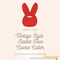 50 Pack Vintage Style Rabbit Face Cookie Cutter, Christmas Cookie Cutters, Christmas Baking Supplies
