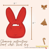 50 Pack Vintage Style Rabbit Face Cookie Cutter, Christmas Cookie Cutters, Christmas Baking Supplies