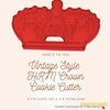 50 Pack Vintage Style HRM Crown Cookie Cutter, Christmas Cookie Cutters, Christmas Baking Supplies