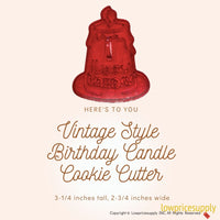 50 Pack Vintage Style Birthday Candle Cookie Cutter, Christmas Cookie Cutters, Christmas Baking Supplies
