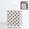 100 CASE Medium 8"L X 5"D X 10.5"H Paw Print Paper Shopping Bags Multi Purpose Retail Paper Bags For Pop Up Shops, Events, And Trade Shows