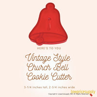 50 Pack Vintage Style Church Bell Cookie Cutter, Christmas Cookie Cutters, Christmas Baking Supplies