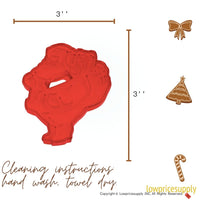 50 Pack Vintage Style Santa With Pack Cookie Cutter, Christmas Cookie Cutters, Christmas Baking Supplies