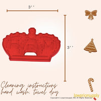 50 Pack Vintage Style HRM Crown Cookie Cutter, Christmas Cookie Cutters, Christmas Baking Supplies