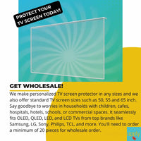TV Screen Protector - Crystal Clear Clarity, TV Screen Protector - Fit for OLED, QLED, LED and LCD TVs, Crystal Clear Clarity, Easy Installation