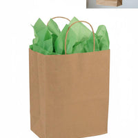 250 CASE Small 5"L X 3.5"W X 8"H Recycled Natural Kraft Paper Shopping Bags Reusable Paper Bags For Retail Stores, Craft Fairs, Party Favors, And Merchandise Packaging