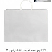 100 CASE Large 16"L X 6"W X 12.5"H Kraft Premium Folded Top Paper Bags Multi Purpose Retail Paper Bags For Pop Up Shops, Events, And Trade Shows