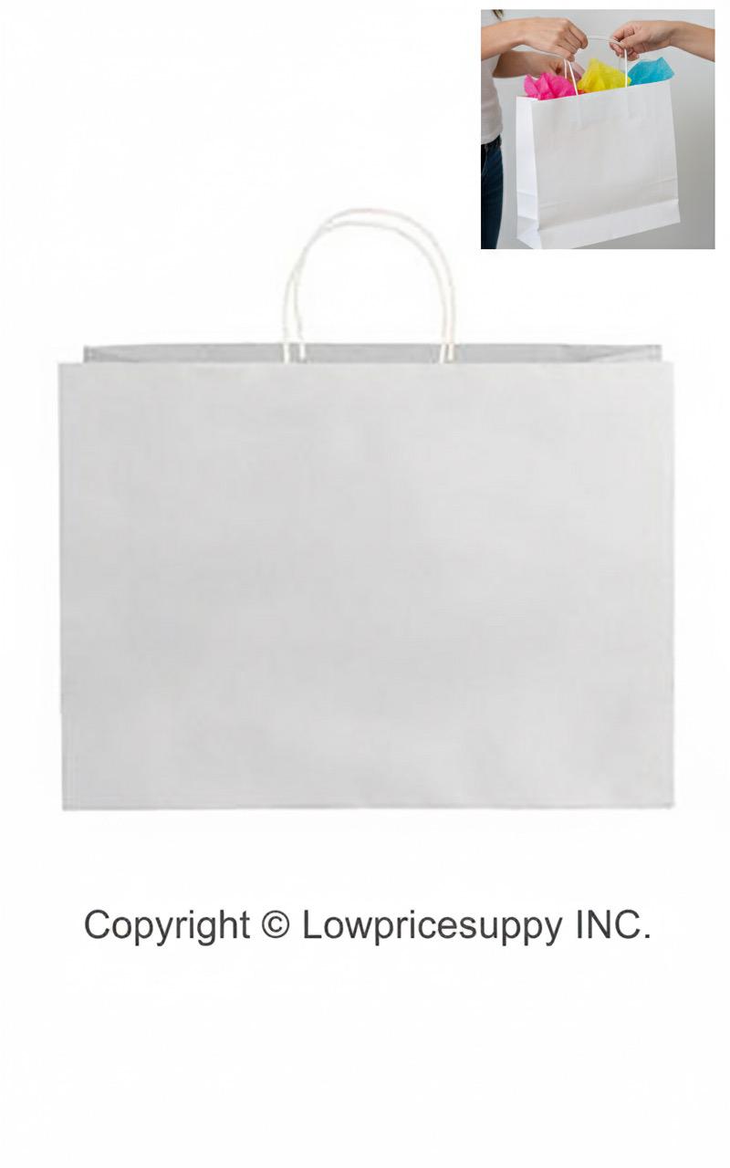 100 CASE Large 16"L X 6"W X 12.5"H Kraft Premium Folded Top Paper Bags Multi Purpose Retail Paper Bags For Pop Up Shops, Events, And Trade Shows