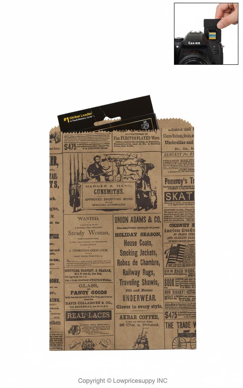 500 CASE Large 12"L X 15"H – Newsprint Paper Merchandise Bags Bulk Shopping Bags With Handles For Small Business Retail, Boutiques, And Gift Packaging