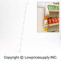 50 Case RED 30" Length with 12 Clips Metal Single Strip Hanging Hanging Chip Display Strip Rack – Made in USA | Snack Bag Merchandising Strip | Retail Rack for Chips, Candy, & Snacks & Potato Chip Display Rack