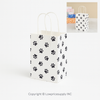 100 CASE Small 5"L X 3.5"D X 8.5"H Paw Print Paper Shopping Bags Durable Gift Bags With Handles For Clothing Shops, Salons, And Upscale Boutiques