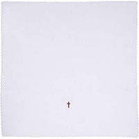 Religious, Church & Catholic Gifts, 4pc Red Cross with Lace Trim Corporal - 4/pk