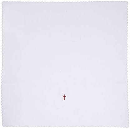 Religious, Church & Catholic Gifts, 4pc Red Cross with Lace Trim Corporal - 4/pk