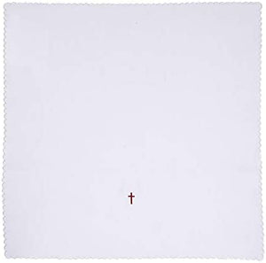 Religious, Church & Catholic Gifts, 4pc Red Cross with Lace Trim Corporal - 4/pk