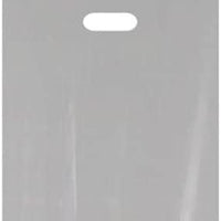 Low Density Medium Merchandise Bags in Gray 12 x 15 Inches - Count of 1000