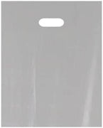 Low Density Medium Merchandise Bags in Gray 12 x 15 Inches - Count of 1000
