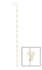 12 Hook Metal Merchandiser Strip in Beige 32 Inches