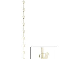 12 Hook Metal Merchandiser Strip in Beige 32 Inches
